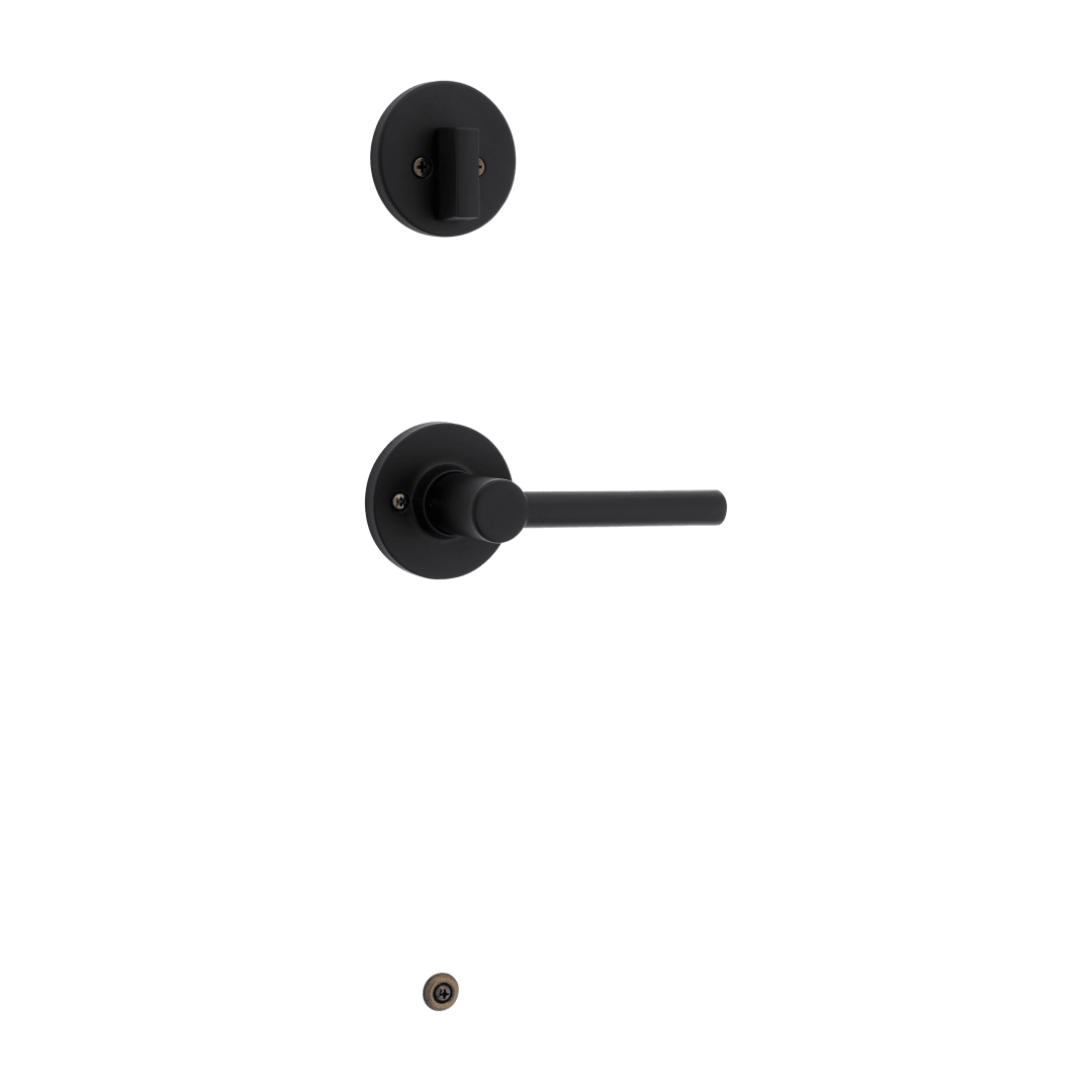 Safelock Branton Handleset with Reminy Lever (Round) in Matte Black