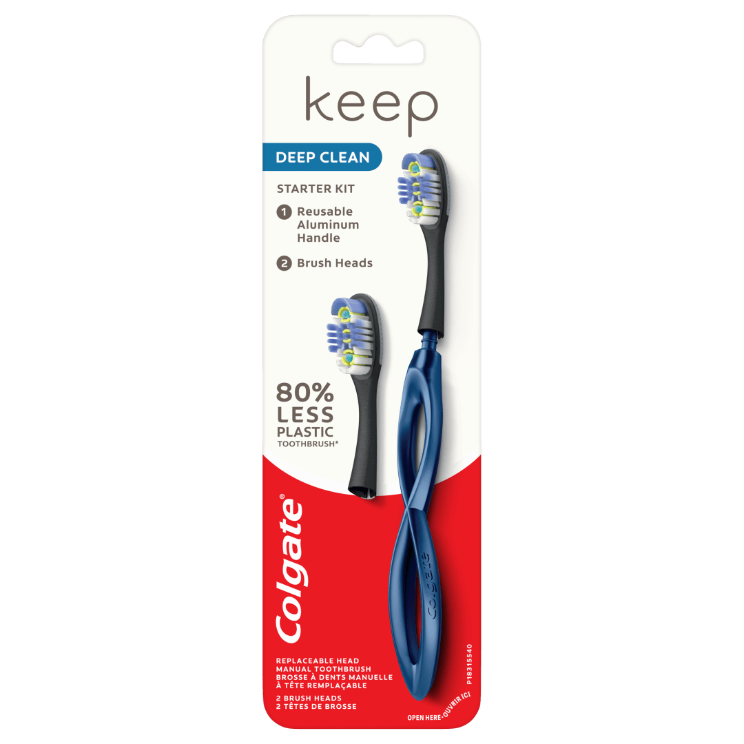 Colgate Keep Manual Toothbrush Deep Clean Starter Kit - Navy