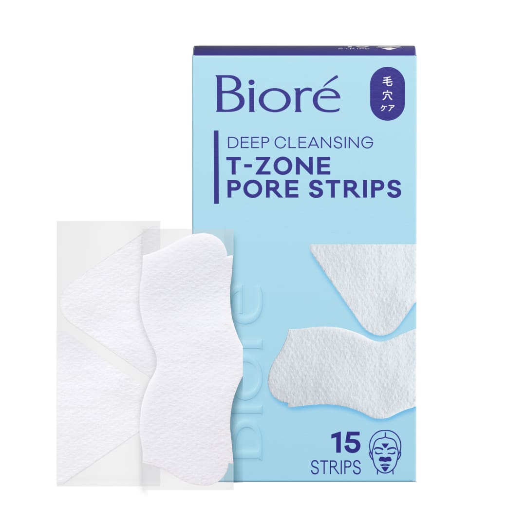 Biore T-Zone Blackhead Remover Strips, Deep Cleansing Pore Strips, 15 ct