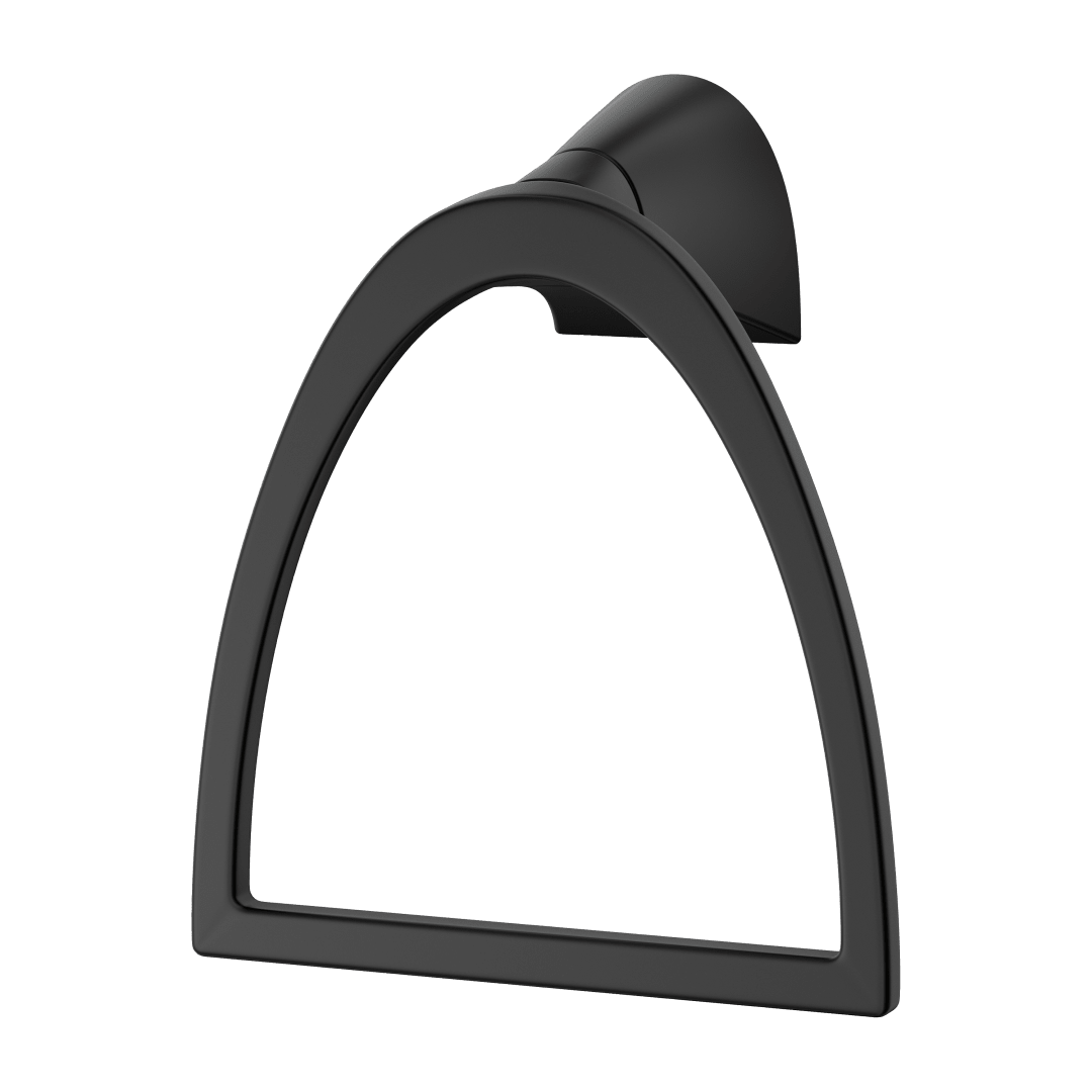 Karci Towel Ring in Matte Black