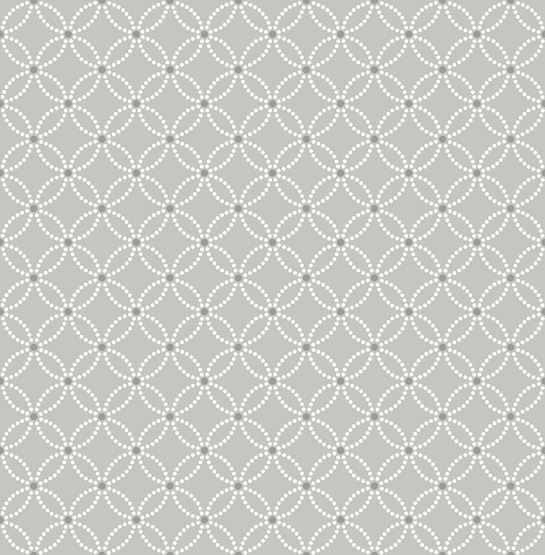 Kinetic Grey Geometric Floral Wallpaper