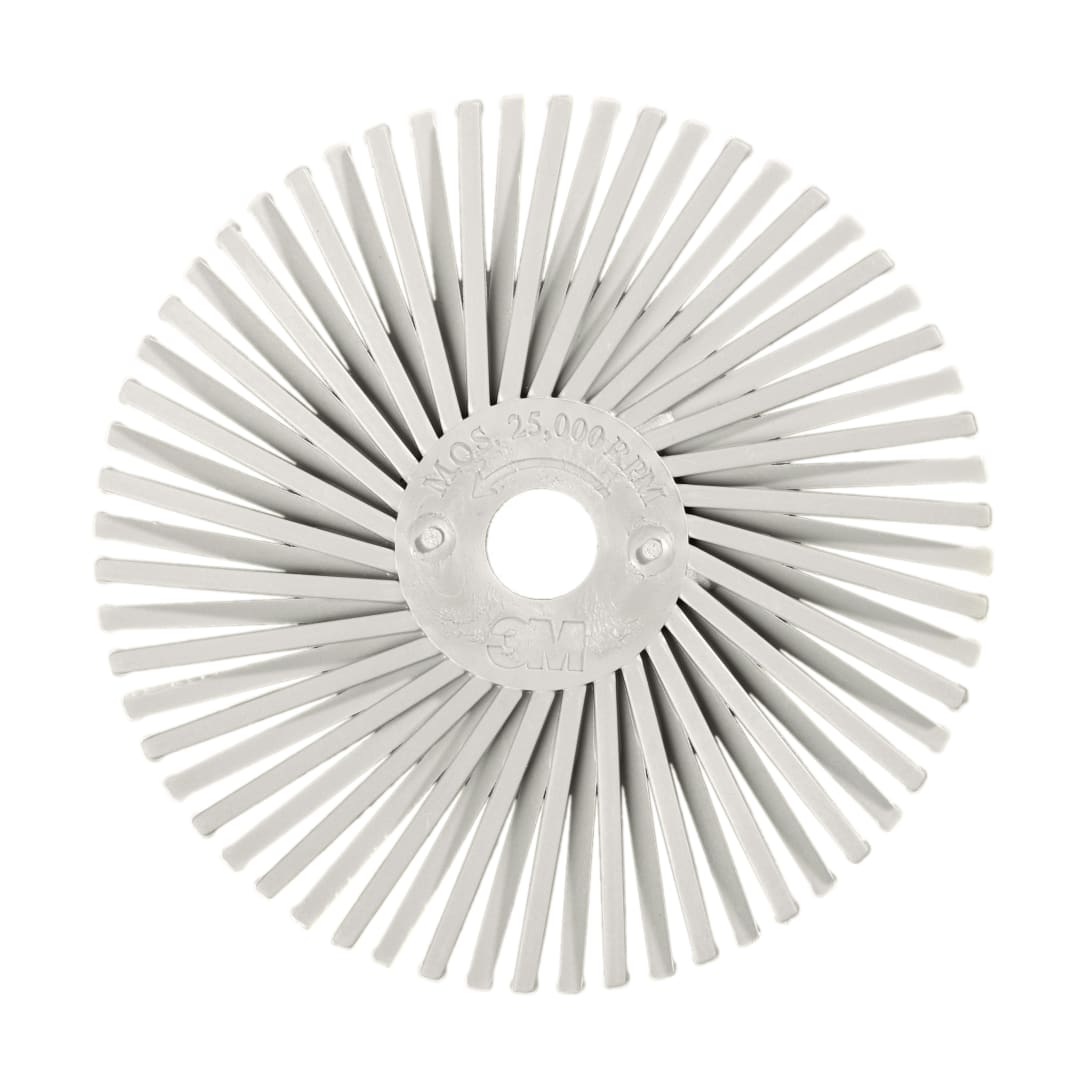 Scotch-Brite™ Radial Bristle Brush RB-ZB, weiß, 76 mm x 9,5 mm, P120