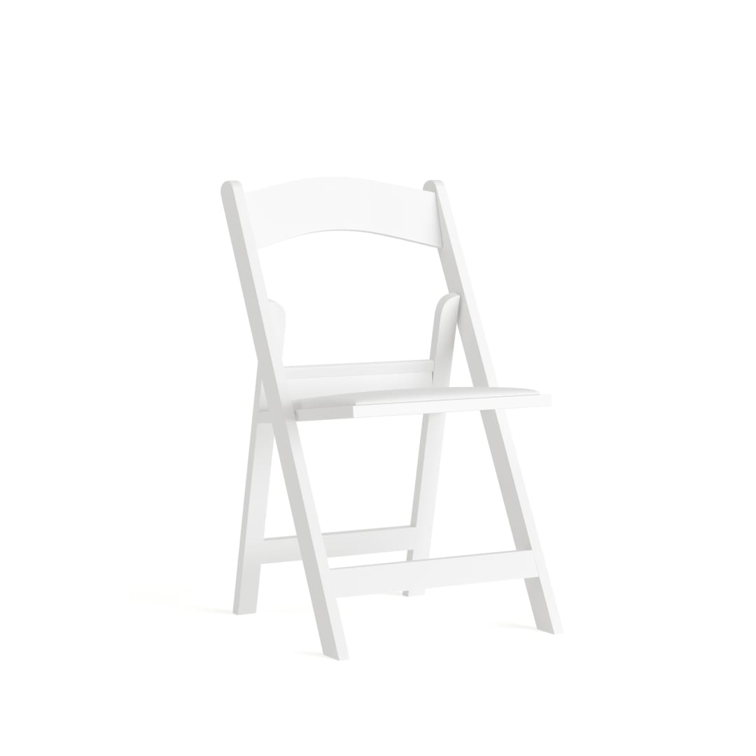 Hercules Folding Chair - White Resin – 800LB Weight Capacity - Comfortable Event Chair - Light Weight Folding Chair