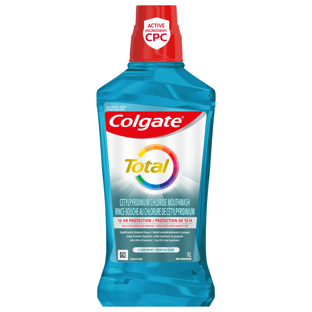 Colgate Total Gum Health Mouthwash, Clean Mint - 1L