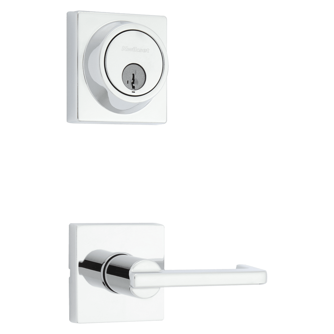 Hali Interconnect Square Interconnect Lever in Polished Chrome featuring SmartKey Security