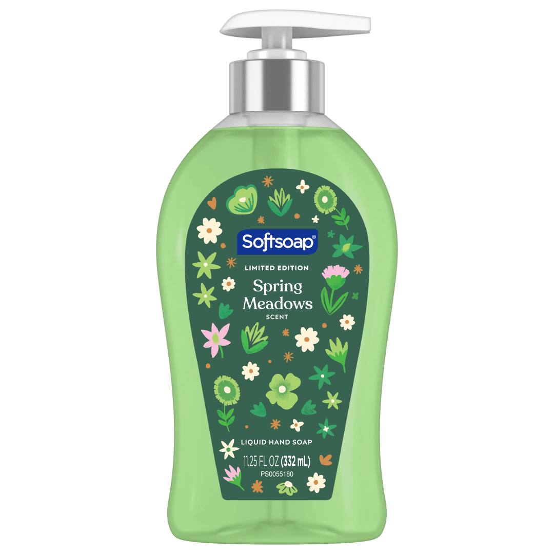 Softsoap Limited Edition Liquid Hand Soap, Spring Meadows Scent, Floral and Citrus Hand Soap, 11.25 oz Pump Bottle