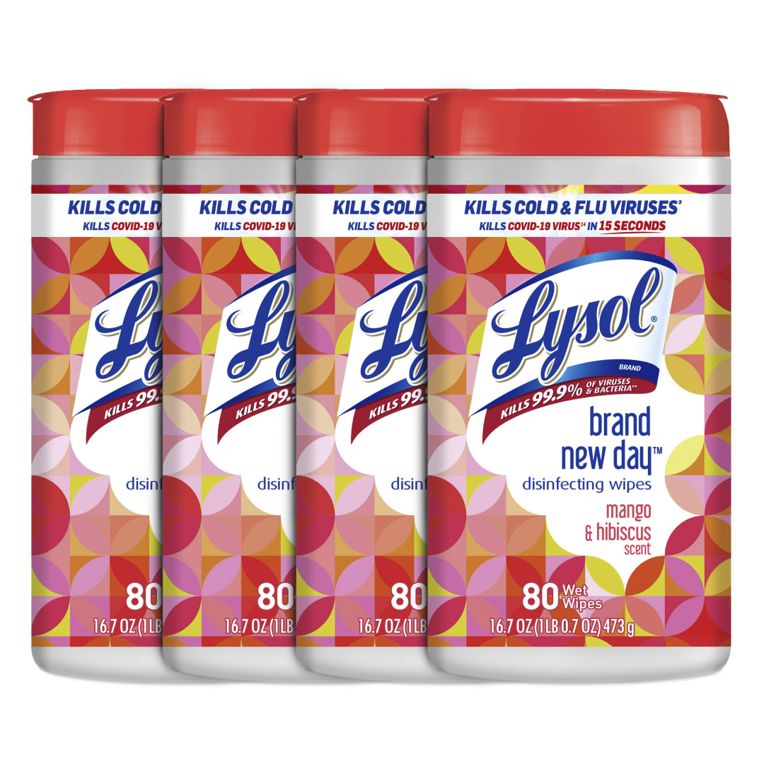 LYSOL® Disinfecting Wipes - Brand New Day™ Mango & Hibiscus 3/(4x80) ct.