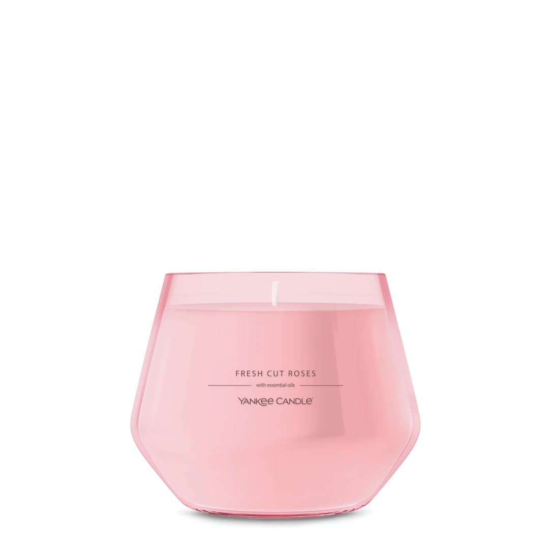 Yankee Candle® Studio Scented Candle with up to 50 Hour Burn Time, Premium Plant Wax Blend for Consistent Burn, 10 oz Jar Candle with Room Filling Fragrance, Fresh Cut Roses