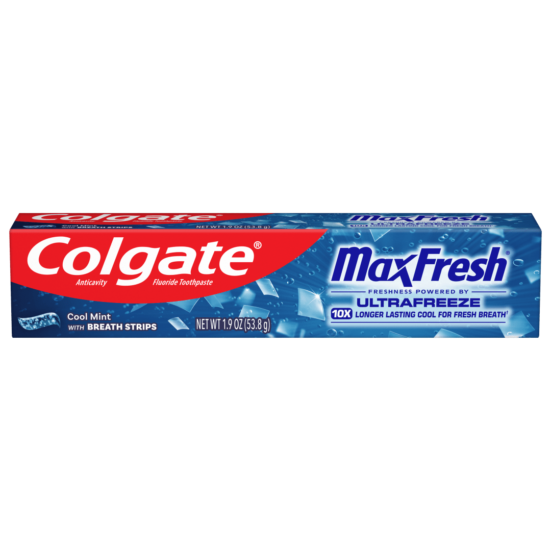 Colgate MaxFresh Cool Mint Toothpaste, Travel Toothpaste, 1.9 oz