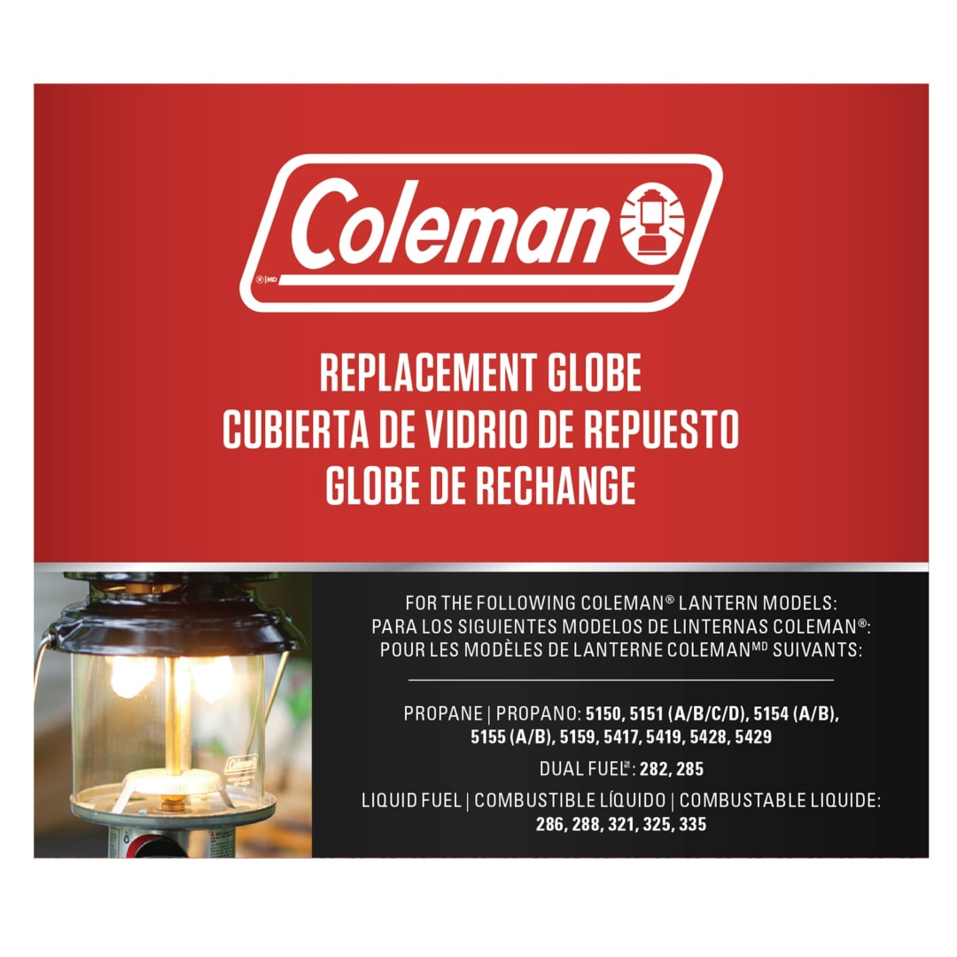 Coleman Glass Replacement Globe for Fueled Lanterns, Replacement Part for Coleman Lanterns