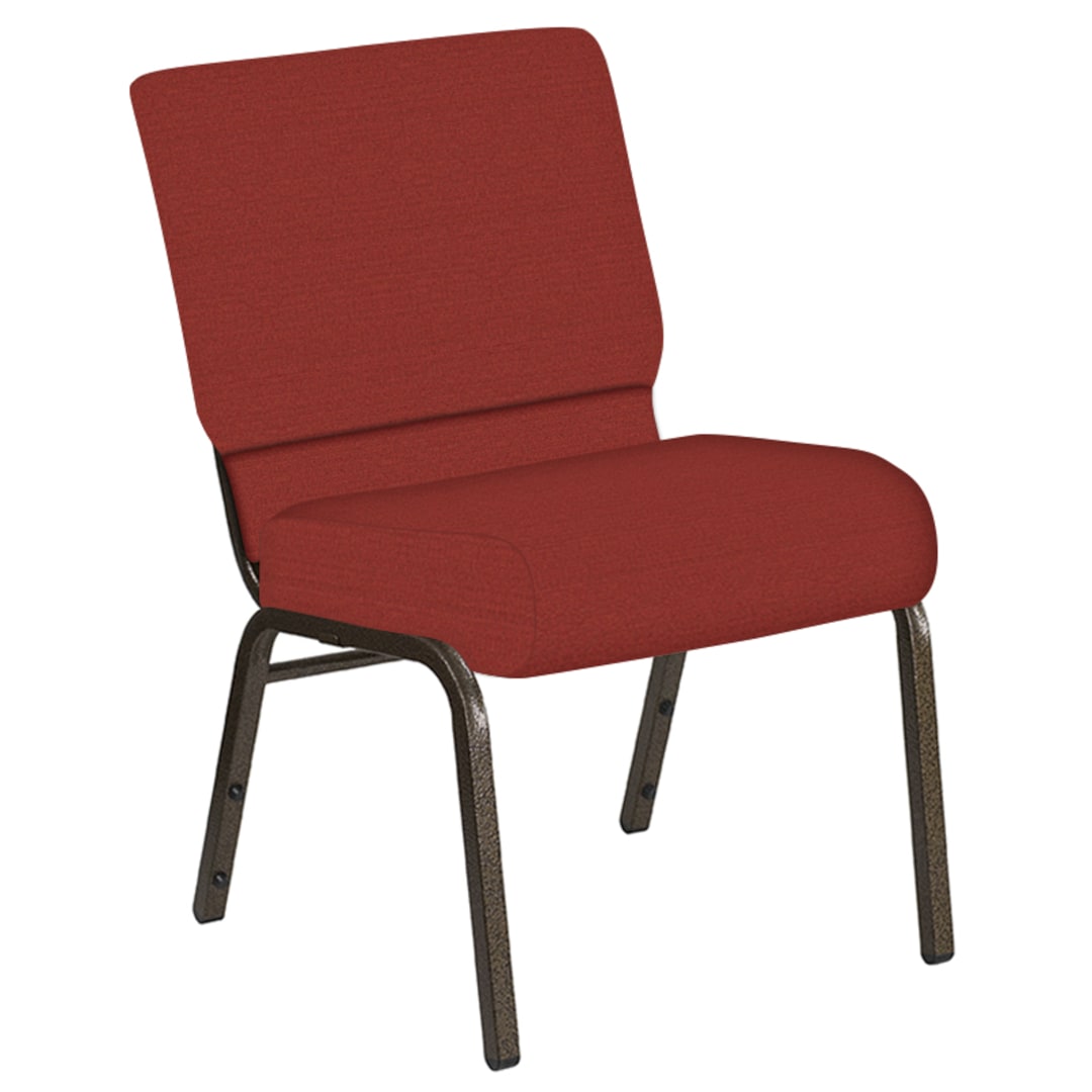 21''W Church Chair in Phoenix Tabasco Fabric - Gold Vein Frame