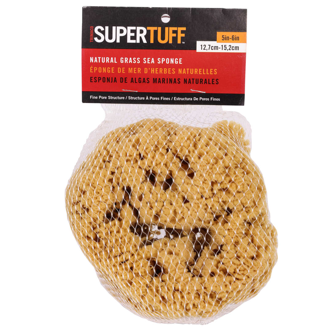 SuperTuff® Natural Grass Sea Sponge, 5-6"