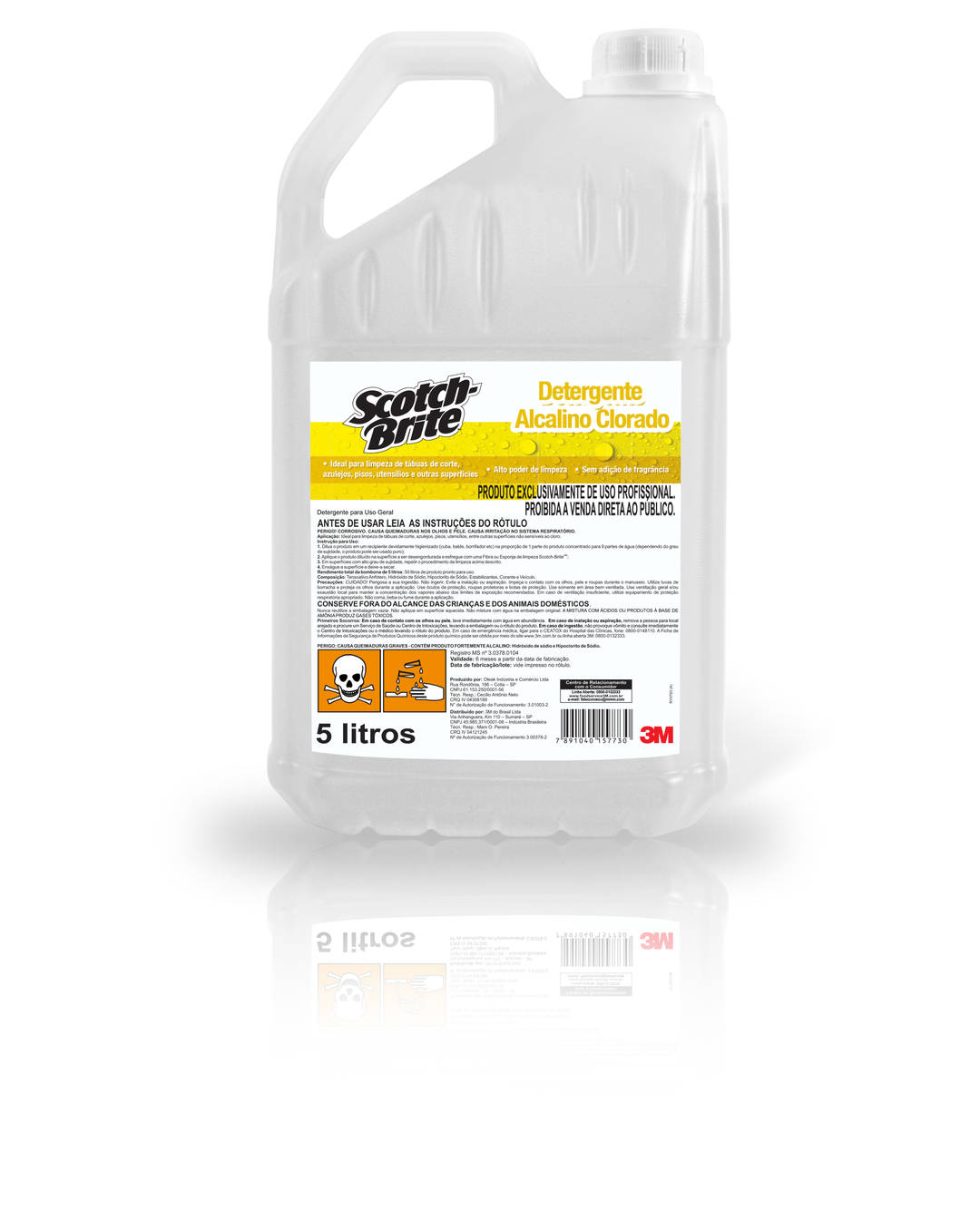 Detergente Alcalino Clorado Scotch-Brite™ para Limpeza Profissional
