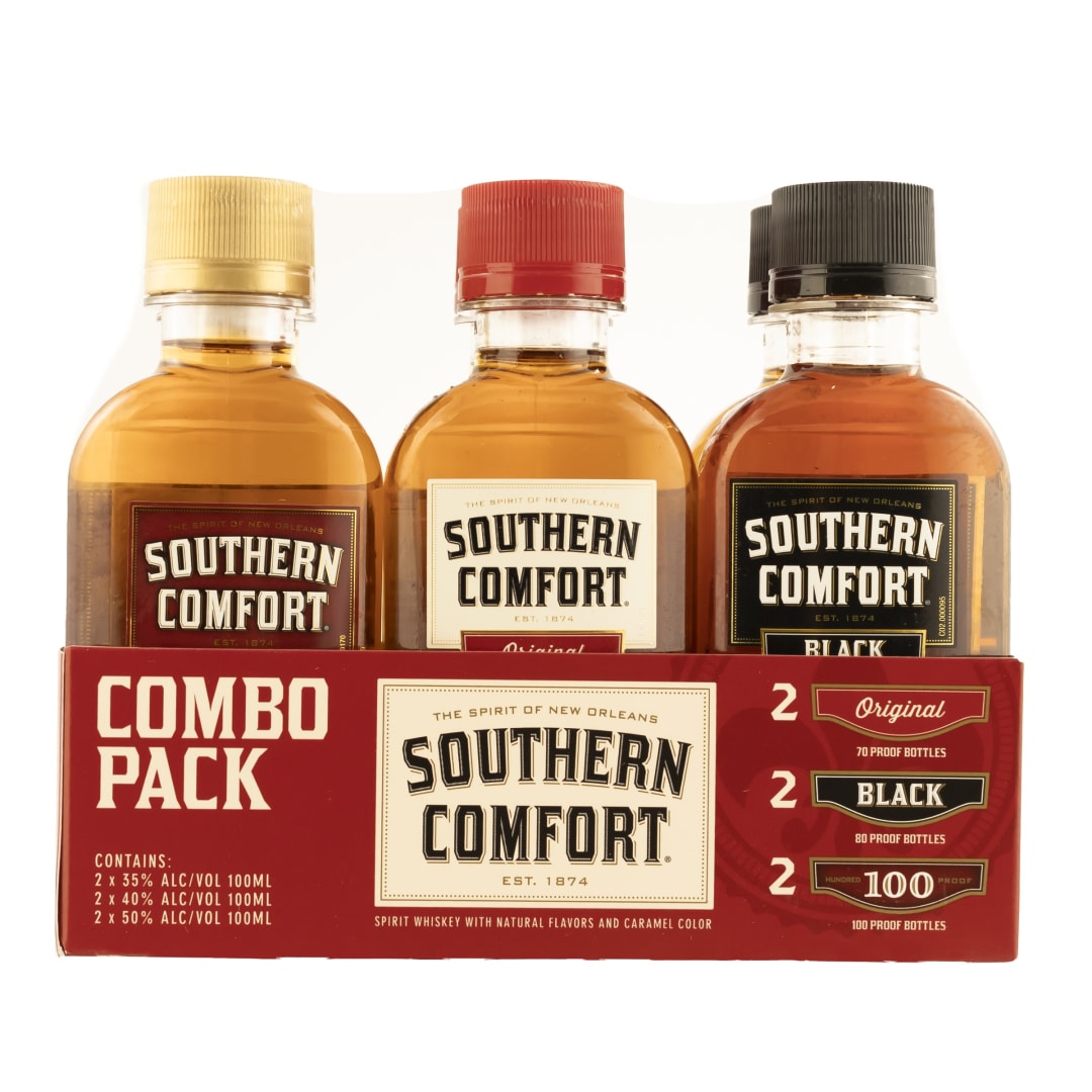 Southern Comfort Whiskey 6 Pack 100ml Variety Proof