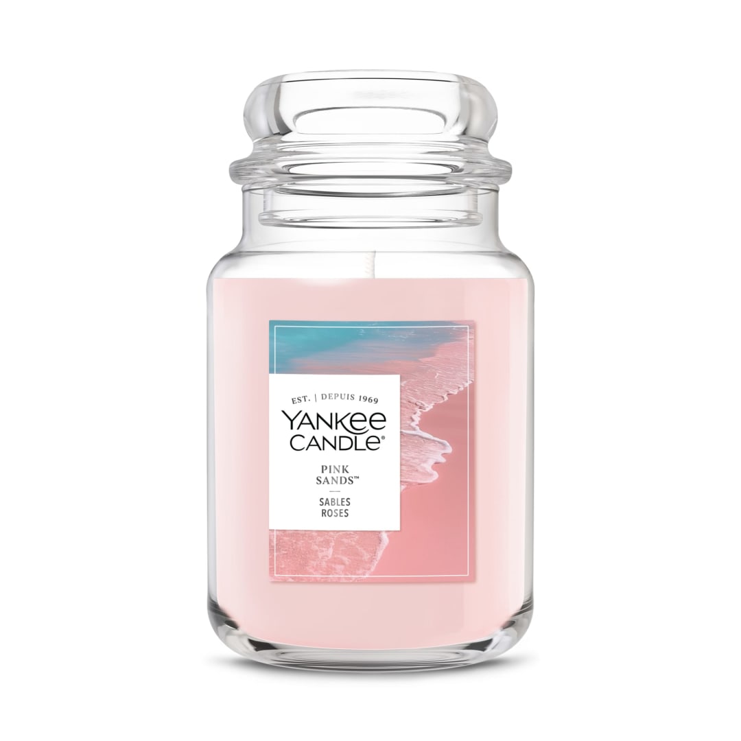 Yankee Candle Pink Sands™, 22 oz Original Large Jar Candle with up to 150 Hour Burn Time