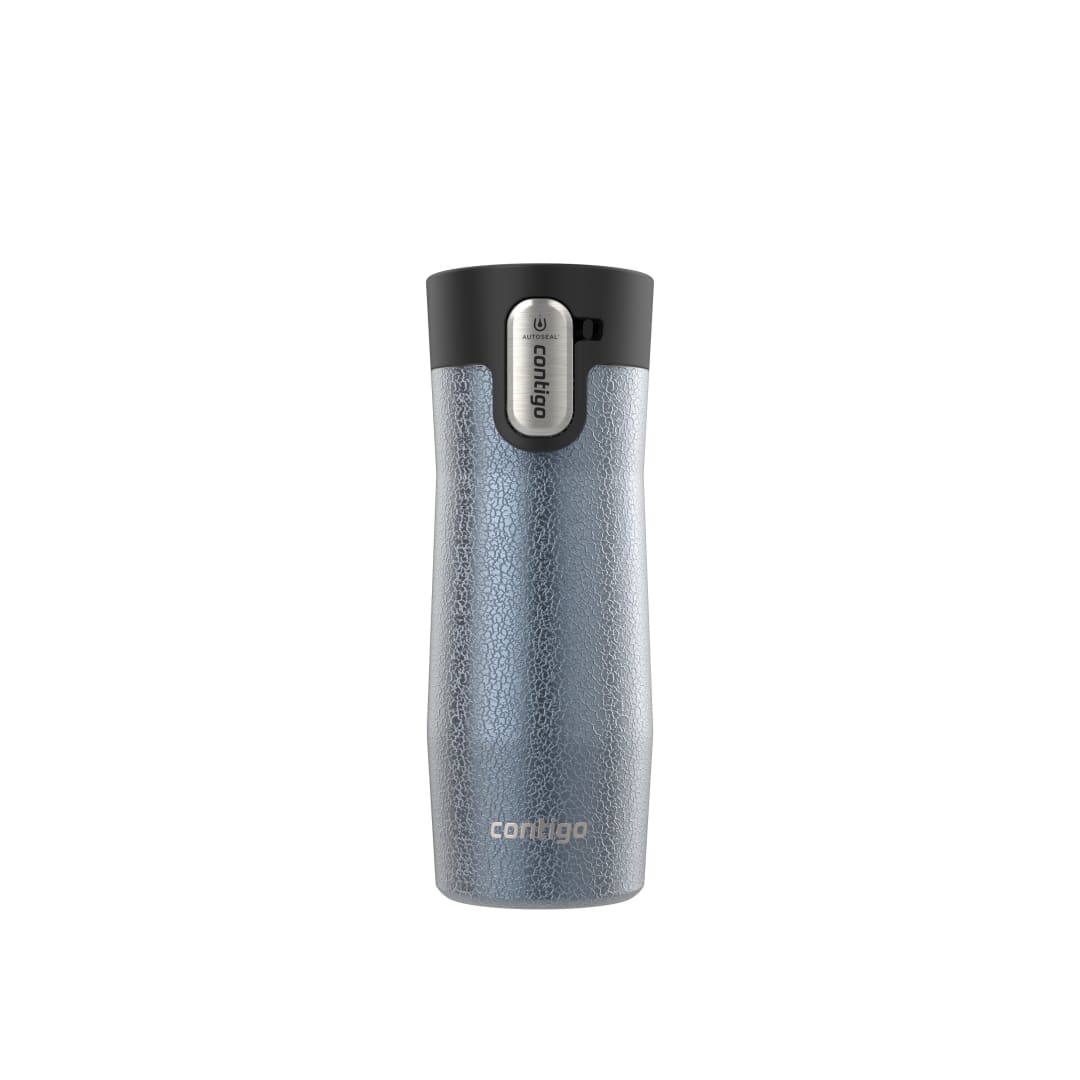 Contigo® Vaso Térmico AUTOSEAL® West Loop, Acero Inoxidable, 473 ml (16 oz), Aislamiento al Vacío y Tapa de Fácil Limpieza, Azul Cristalino