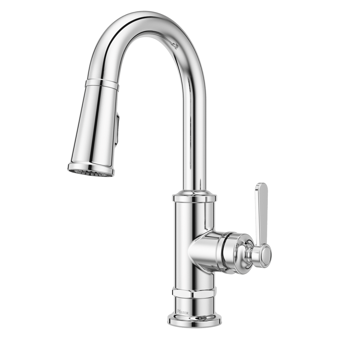 Port Haven Pull-Down Bar/Prep Faucet in Polished Chrome