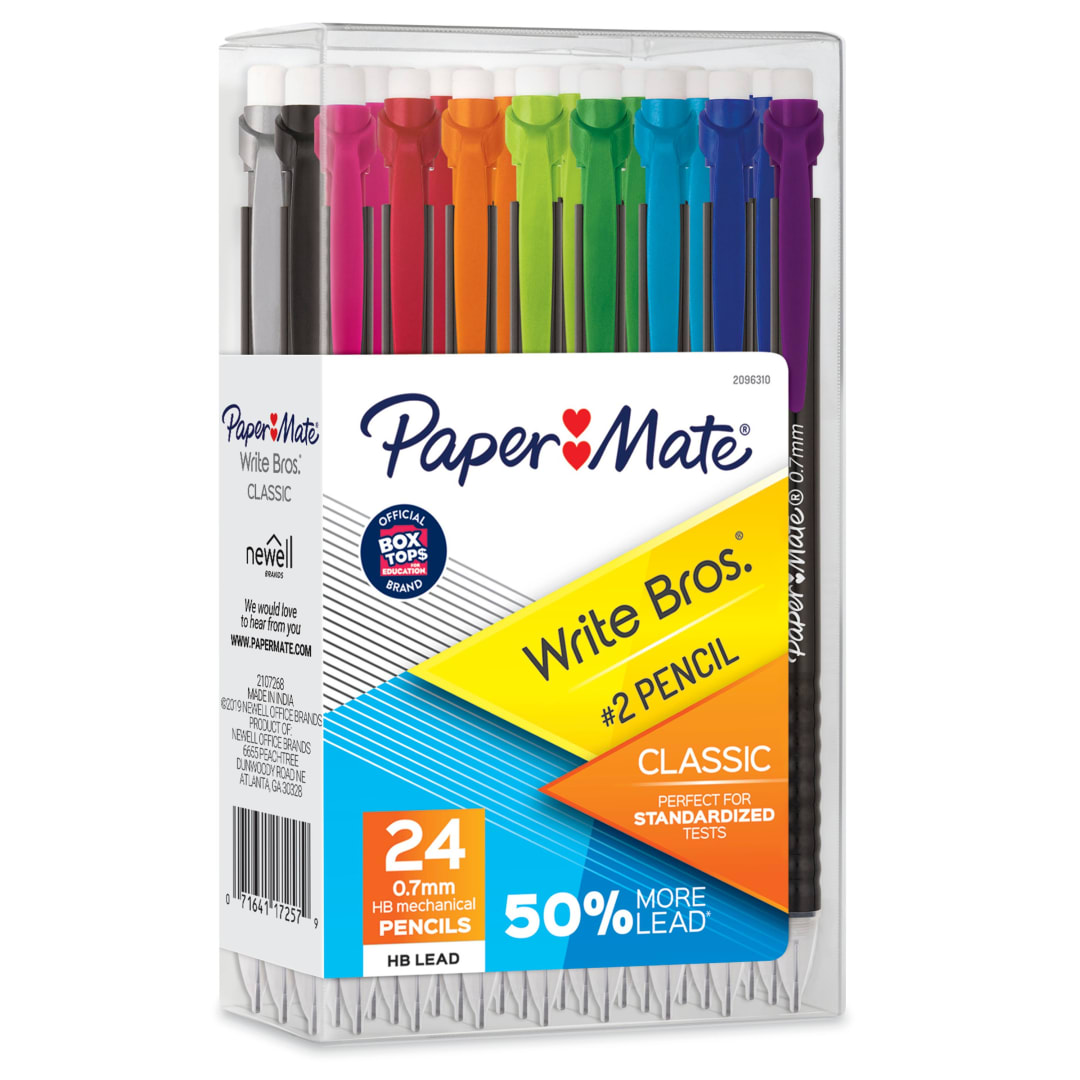 Paper Mate® Mechanical Pencils, Write Bros. Classic #2 Pencil, Great for Standardized Testing, 0.7mm, 24 Count