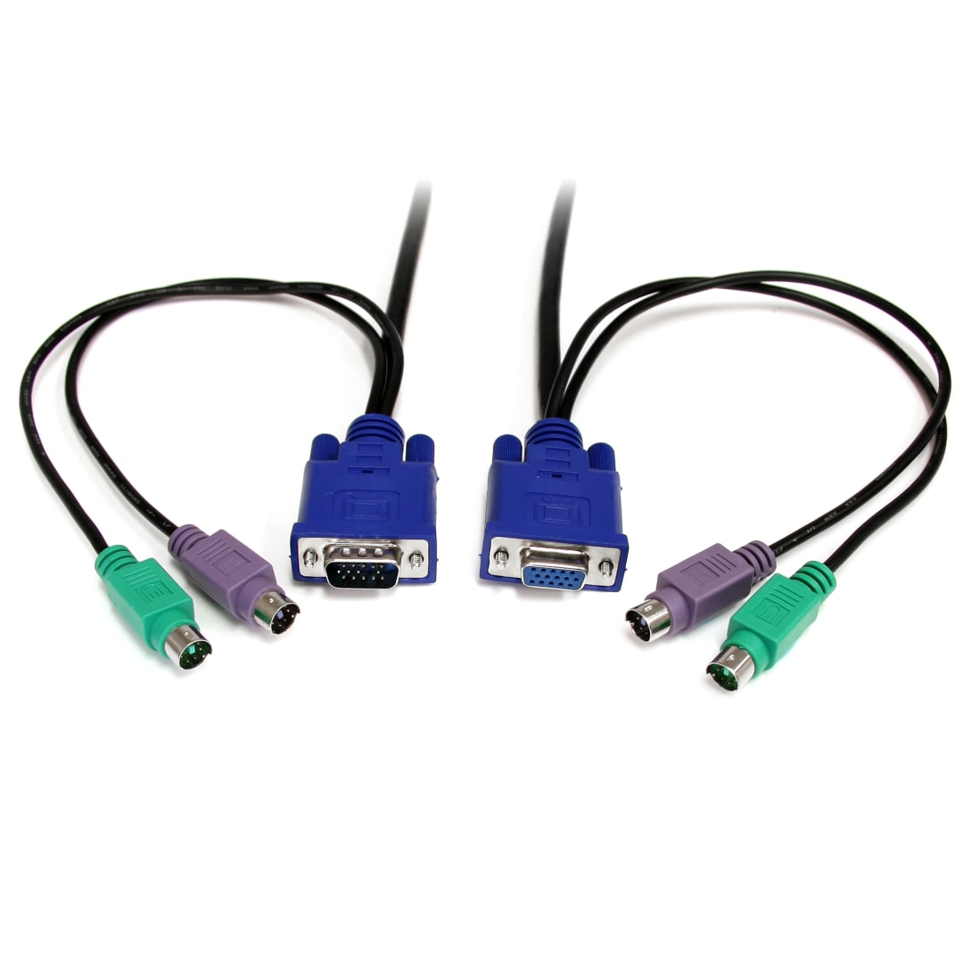 10 ft. PS/2 Ultra-Thin 3-in-1 KVM Cable