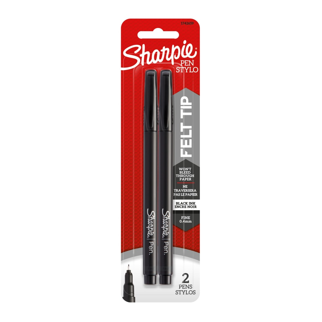 SHARPIE PEN 2CT BLACK RFID