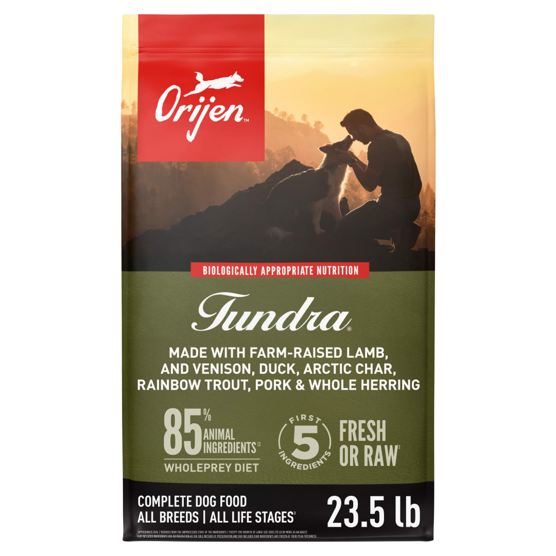 ORIJEN Grain Free Poultry Free High Protein Dry Dog Food Tundra Recipe