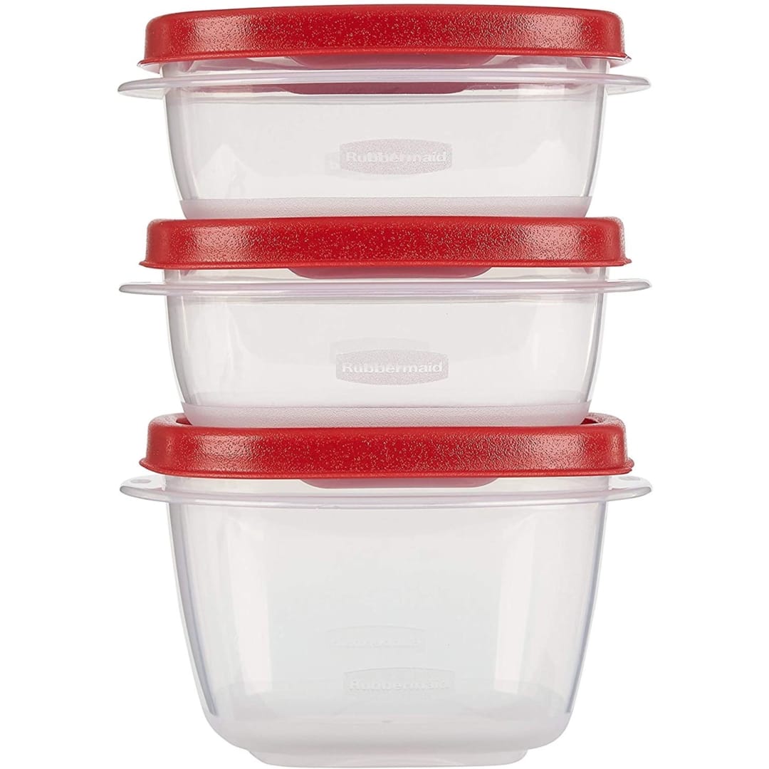 Rubbermaid® EasyFindLids™ Food Storage Containers, Racer Red, 6 Piece Set