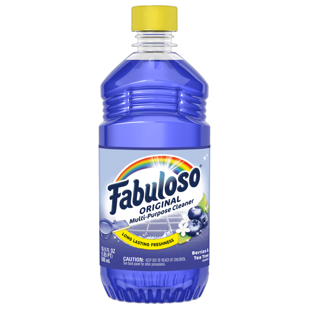 Fabuloso Original Multi-Purpose Cleaner, Powerful Cleaning, Long-Lasting Freshness, No Rinse Floor Cleaner, Berries and Tea Tree Scent, 16.9 fl oz