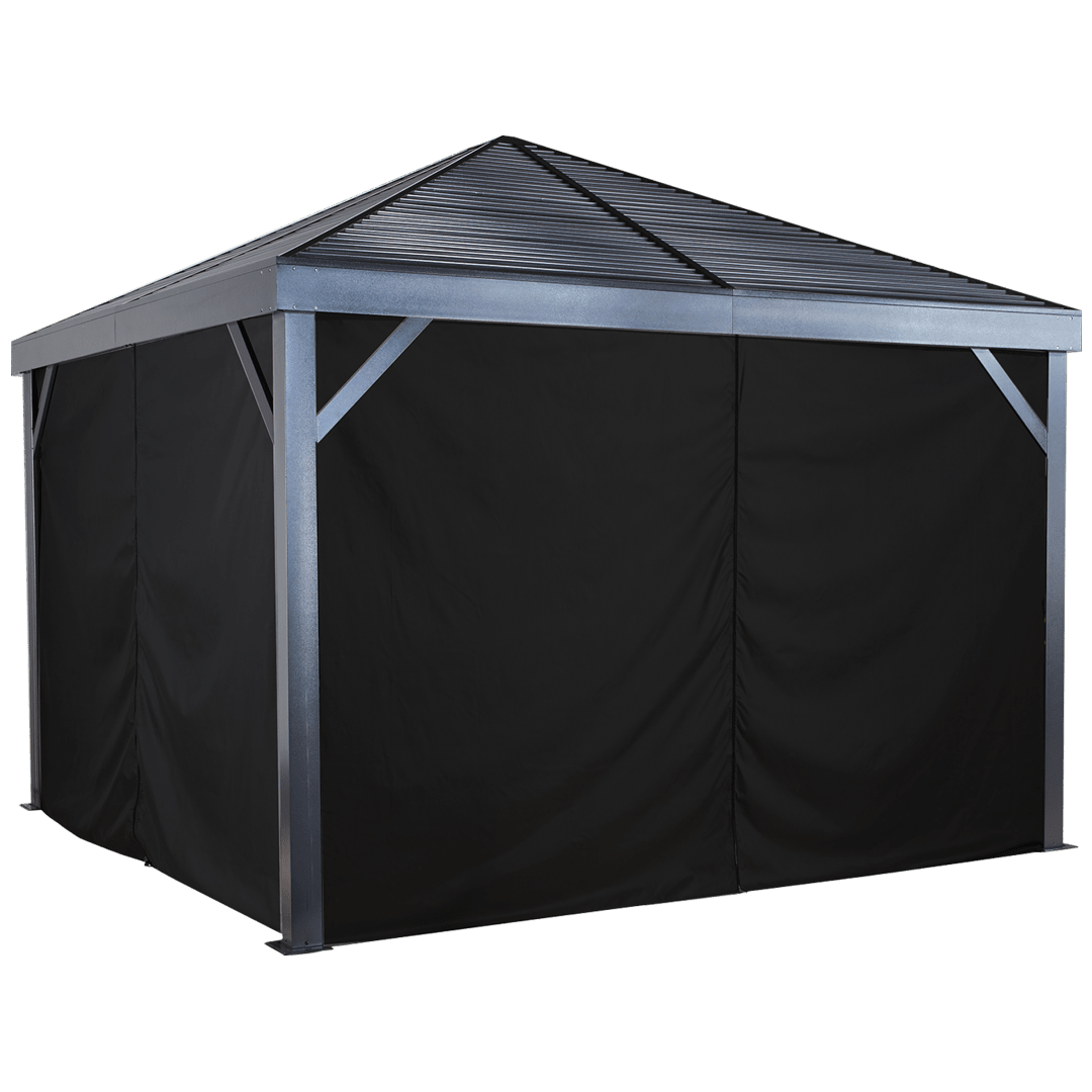 Sojag South Beach 12 x 12 x 7 ft Light Grey Curtains for Gazebo, Spun