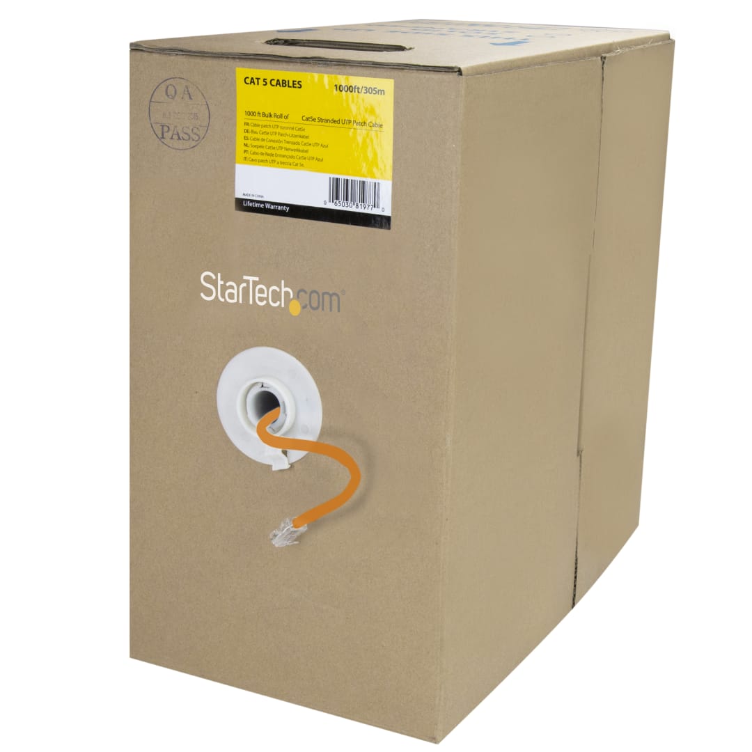 Cat 5e 350MHz Orange Patch Cable - 1000ft