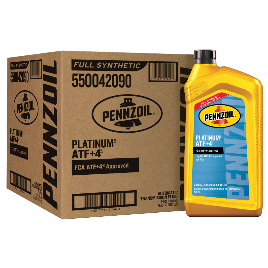 Pennzoil Platinum ATF+4 Full Synthetic Automatic Transmission Fluid, 1 Quart (6 Pack)