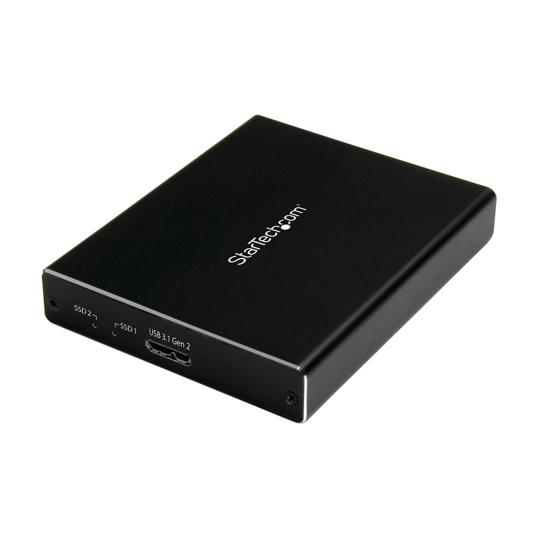 Dual mSATA RAID Enclosure - USB 3.1 - USB-C, USB-A