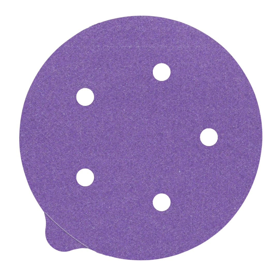 3M™ Cubitron™ II Stikit™ Paper Disc 732U, 150+ C-weight, 127 mm x NH, D/F 5HL, Linered w/Tab, Die 500FH, 50/Carton, 250 ea/Case