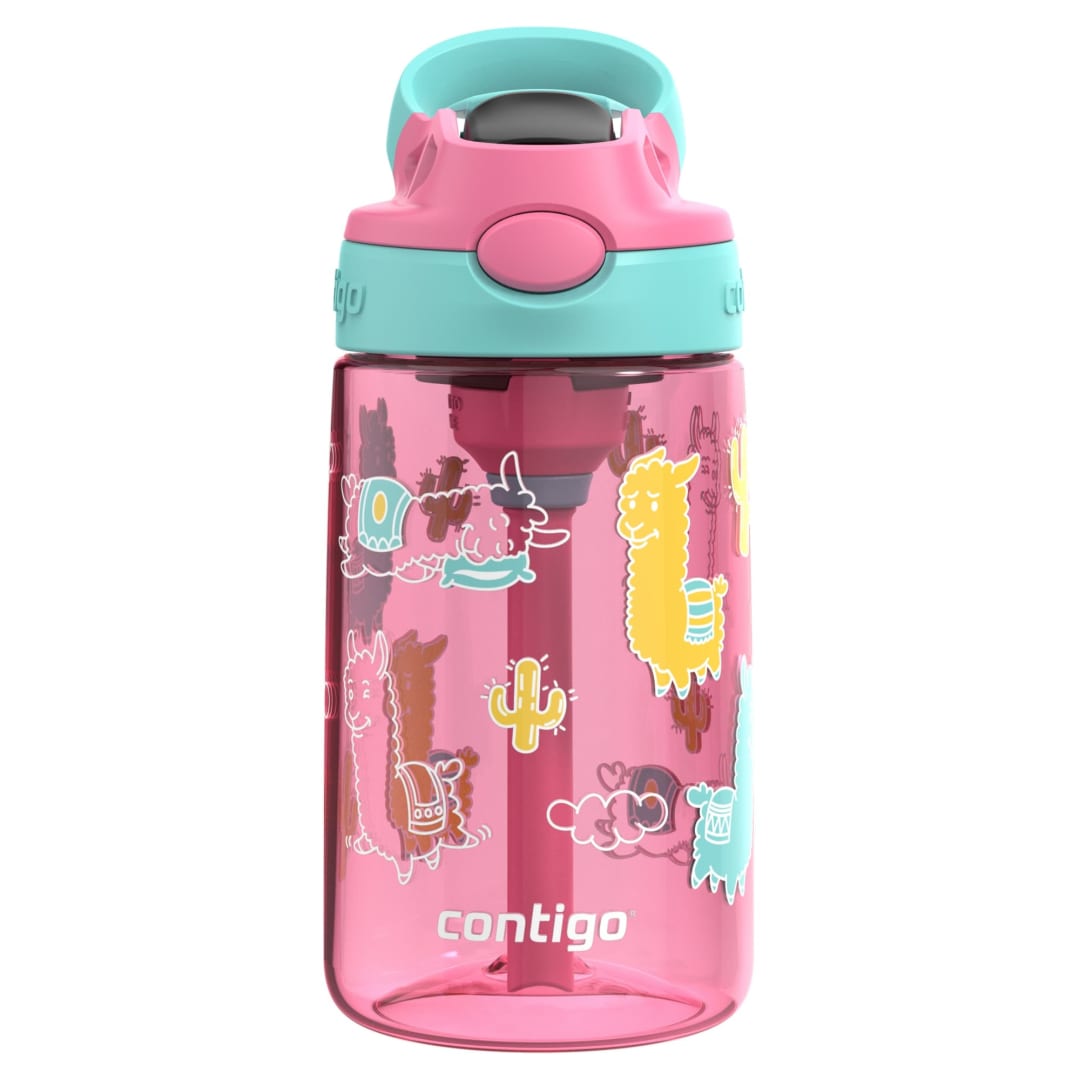 Contigo® Aubrey Leak-Proof Spill-Proof Water Bottle, Azalea Jade Llama, 14 oz