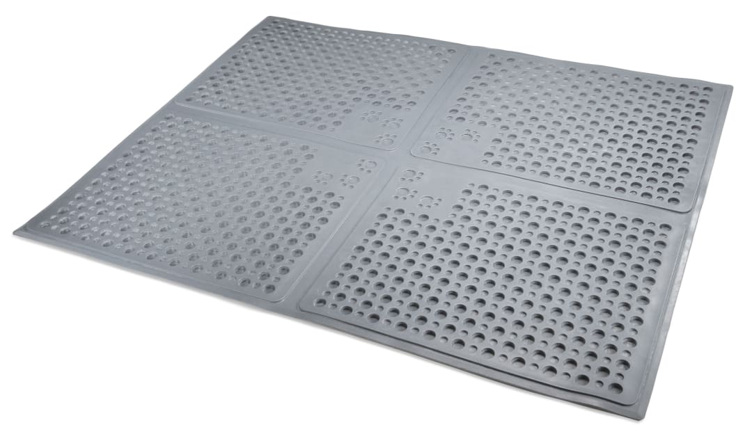 Petlinks Purr-fect Paws Multipurpose Cat Litter Mat, Large, Gray