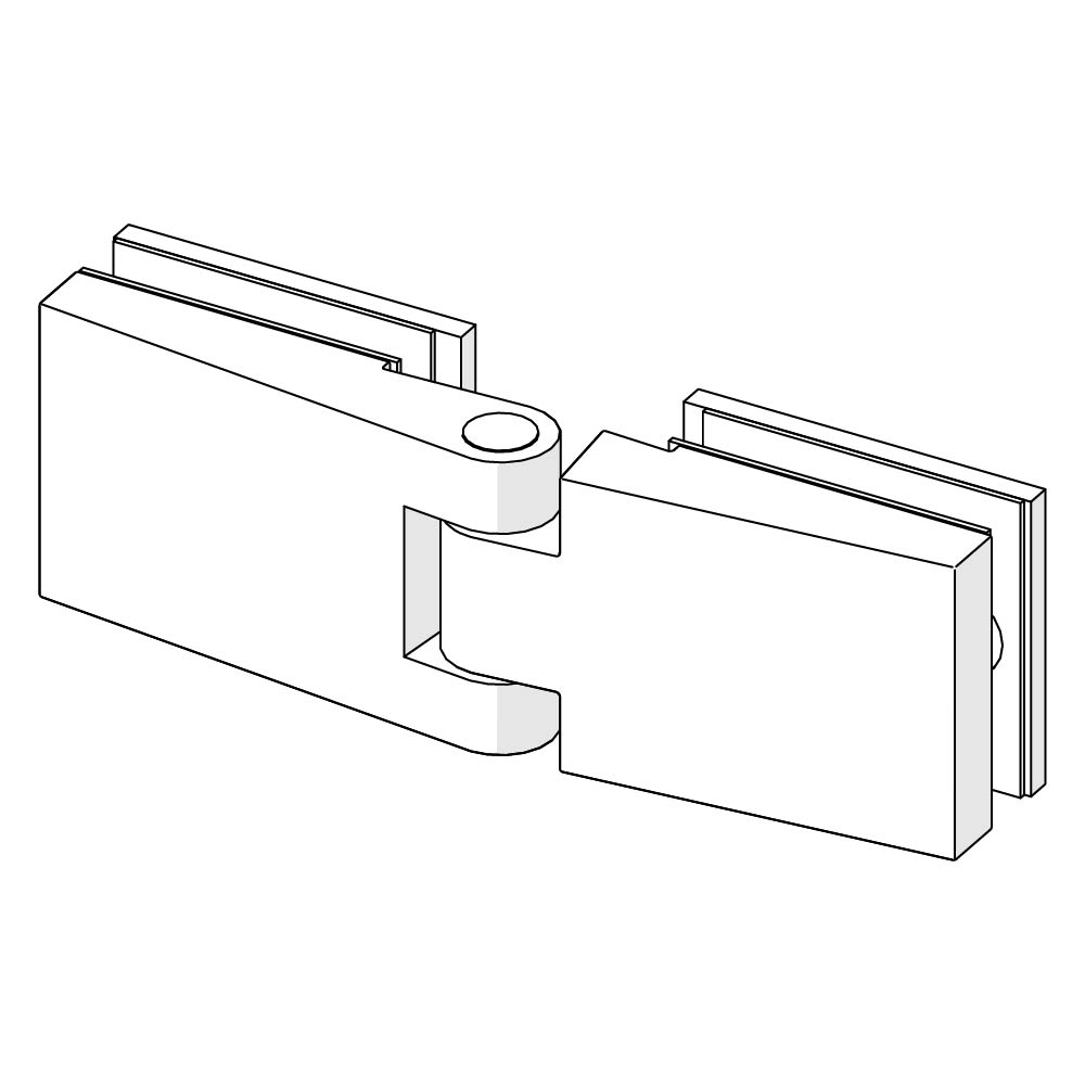 Glass-to-Glass Hinge Assembly for 5/16" Thick Glass