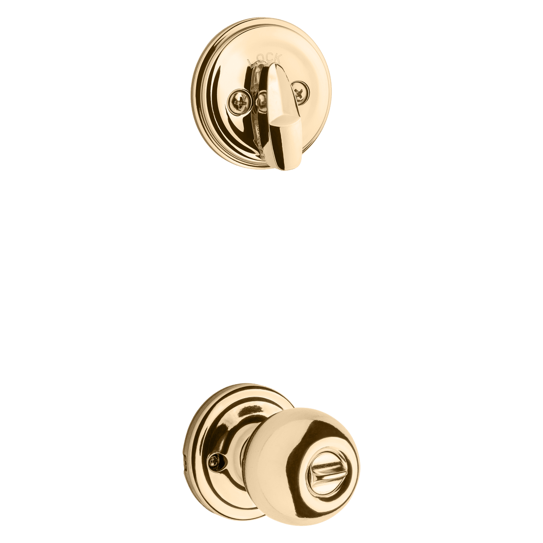 978 Single Cylinder Interior Pack w/Circa Keyed Entry Knob for Montara Handlesets in Polished Brass