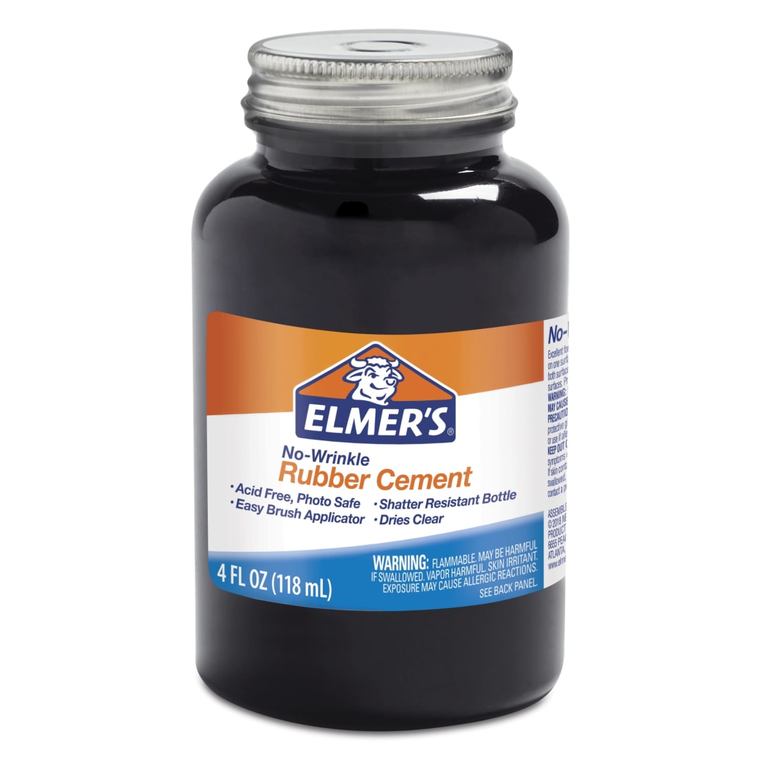 Elmer’s No-Wrinkle Rubber Cement, 4 Ounces, 1 Count (E904)