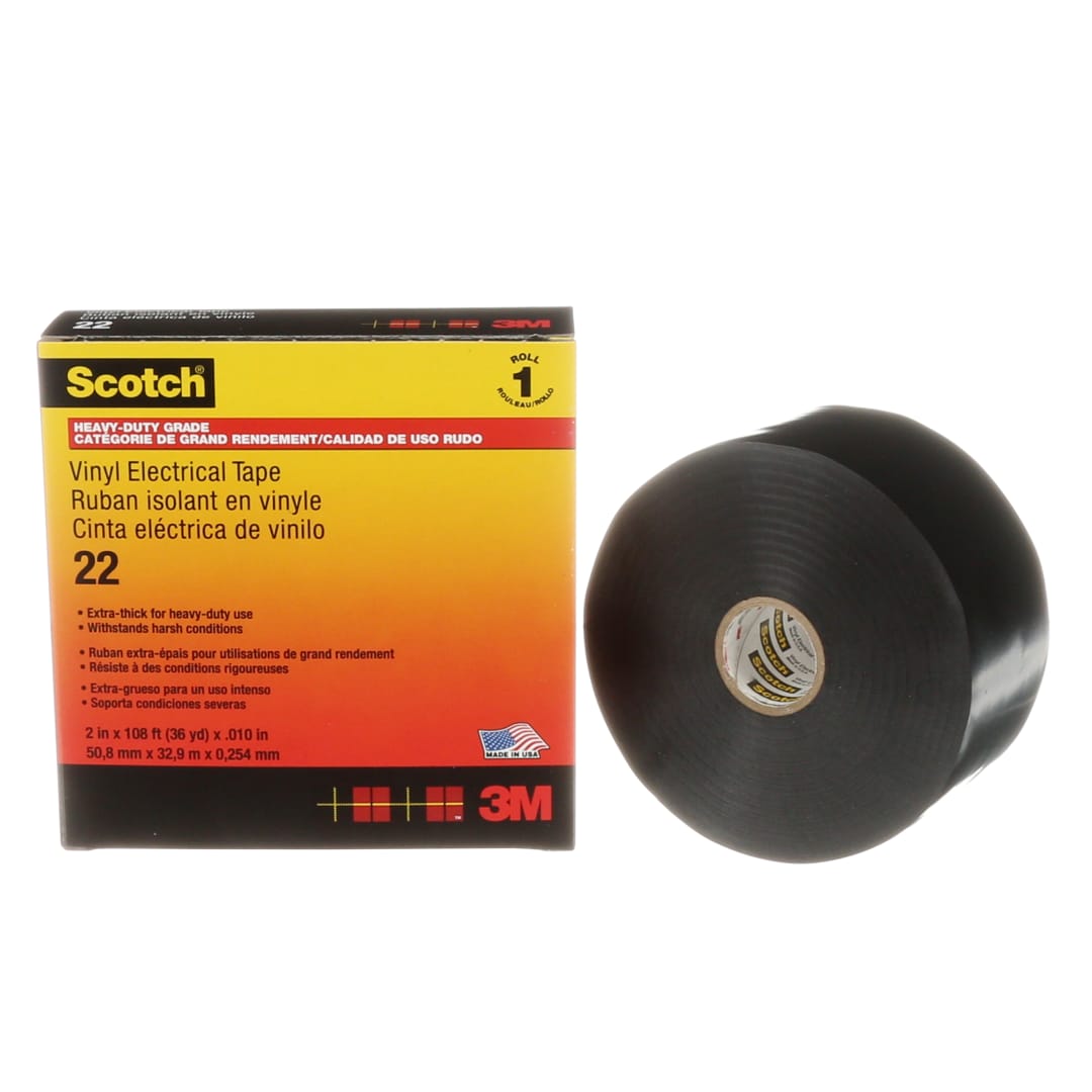 Scotch® 22 Čierna vinylová elektrotechnická páska 50 mm x 33 m