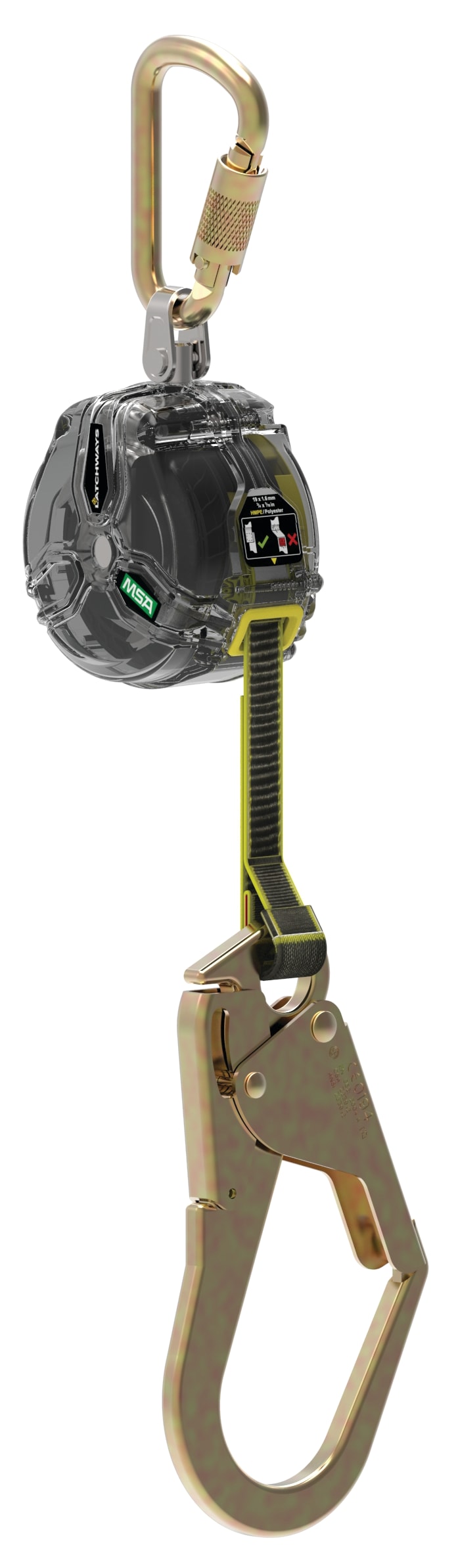 V-TEC Antichute à rappel automatique avec sangle de 3 m et câble