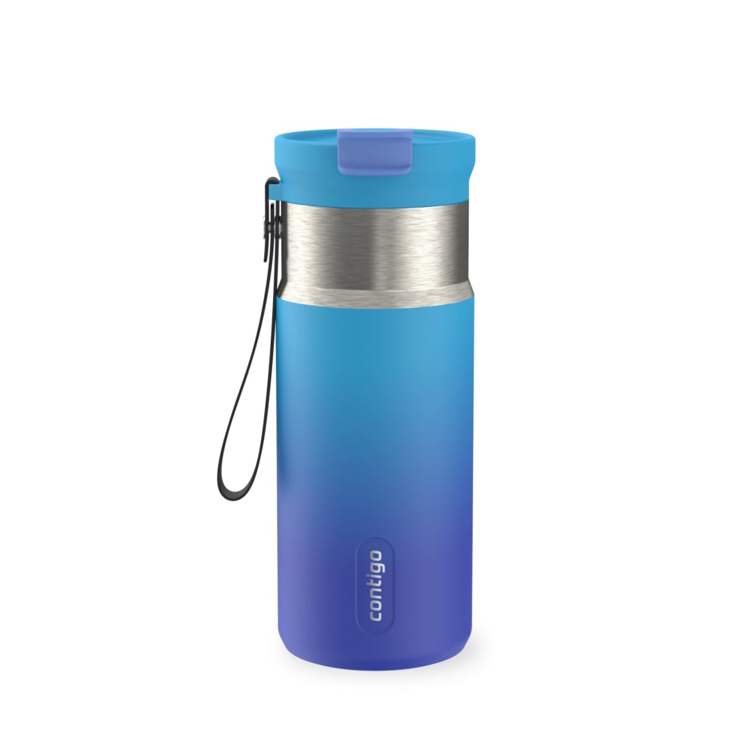 Contigo DualSip 16 oz Compact Leakproof Insulated Water Bottle with 2-Way Lid