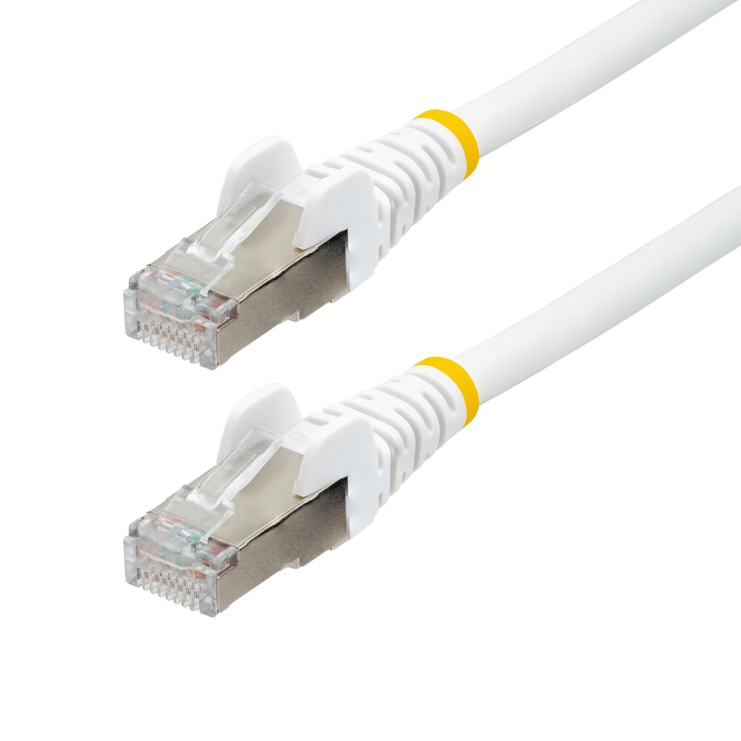 10m White CAT6A S FTP Snagless Patch cable LSZH