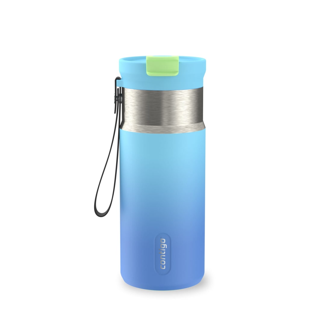 Contigo DualSip 16 oz Compact Leakproof Insulated Water Bottle with 2-Way Lid