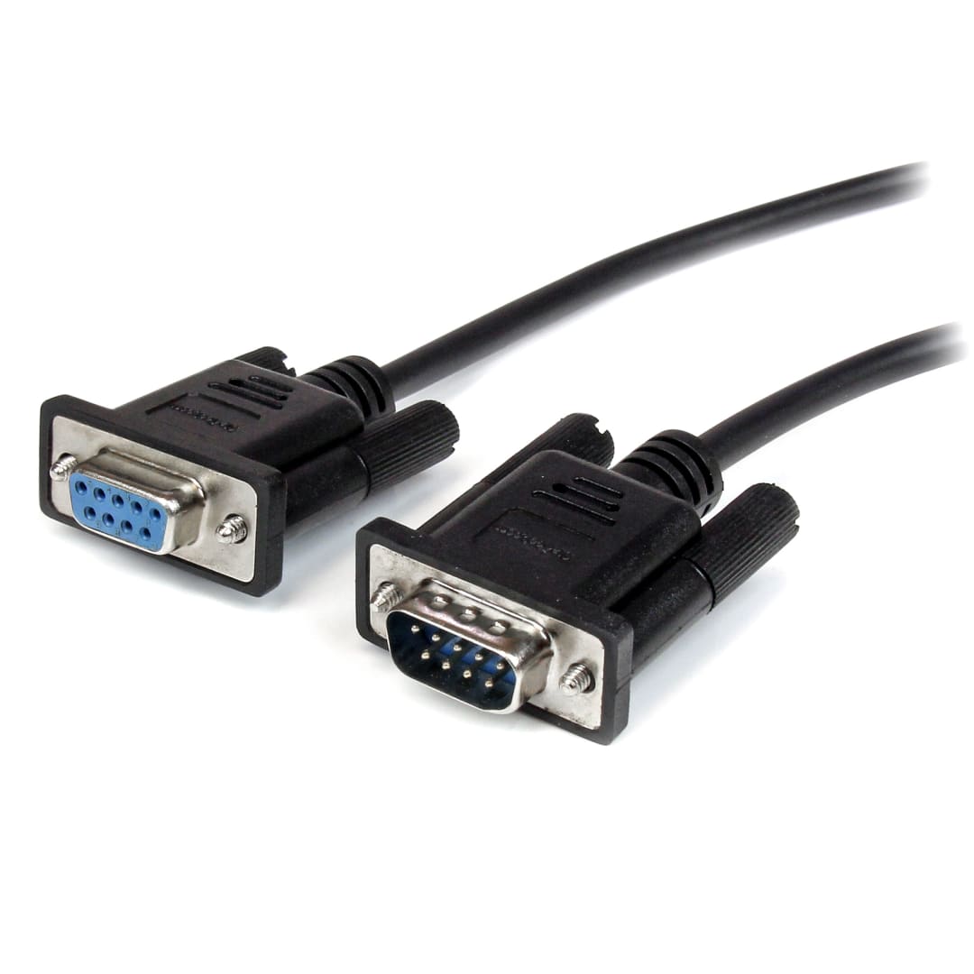 3 m Black Straight Through Serial Cable DB9 M F