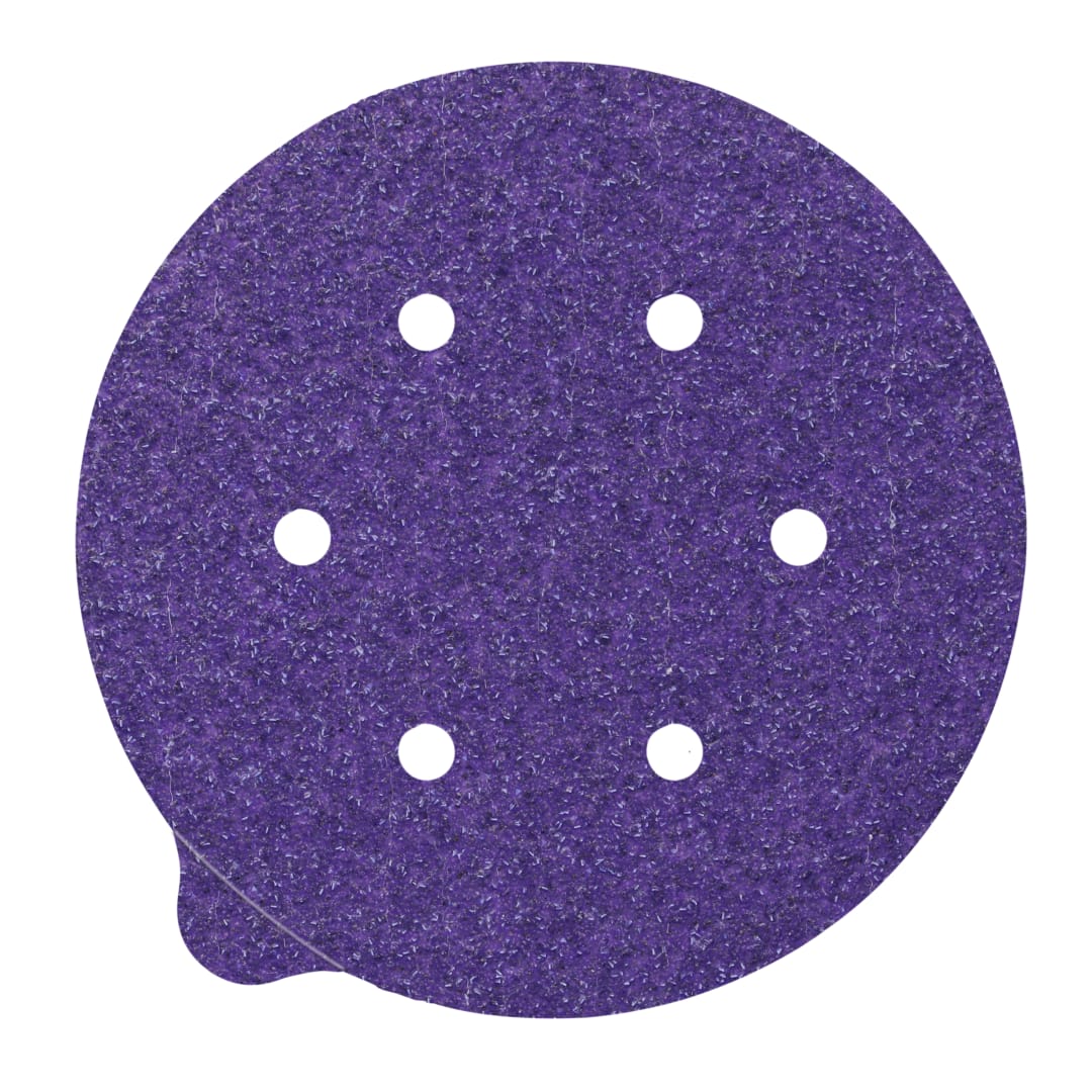3M™ Cubitron™ II Stikit™ Paper Disc 732U, 80+ C-weight, 152 mm x NH, D/F 6HL, Linered w/Tab, Die 600HZ, 50/Carton, 250 ea/Case