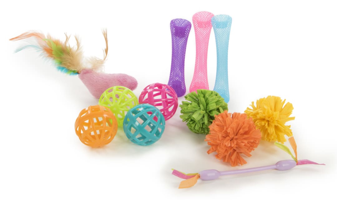 SmartyKat Smarty Stash (Set of 13) Cat Toys and Catnip Variety Pack