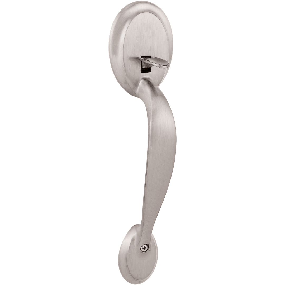 Dakota Exterior Front Door Handle Grip Only in Satin Nickel