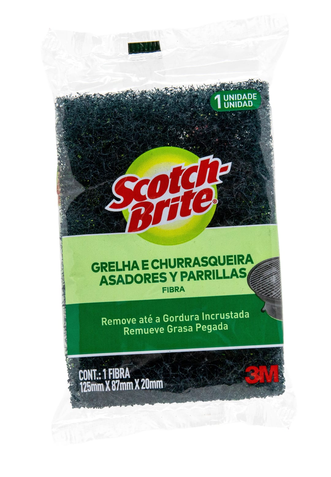 Fibra Scotch-Brite® Para Grelhas e Churrasqueiras, 1 Unidade
