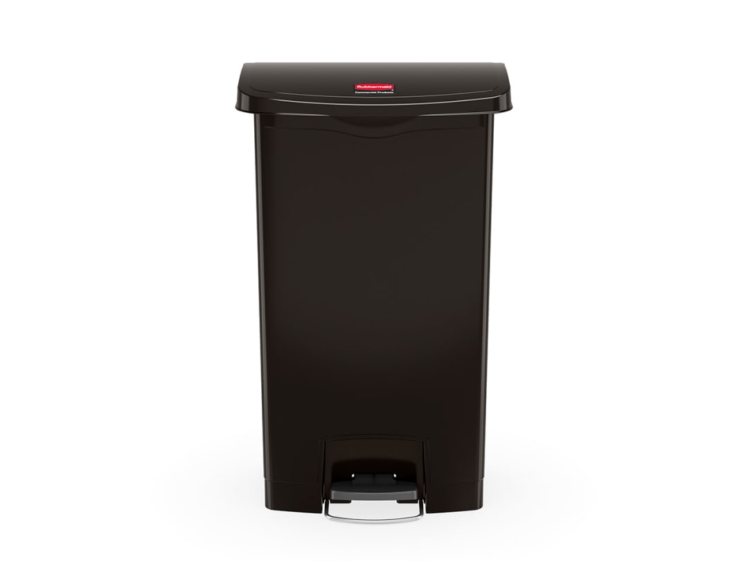 Slim Jim® 13 Gal Step On Resin Front Step Black