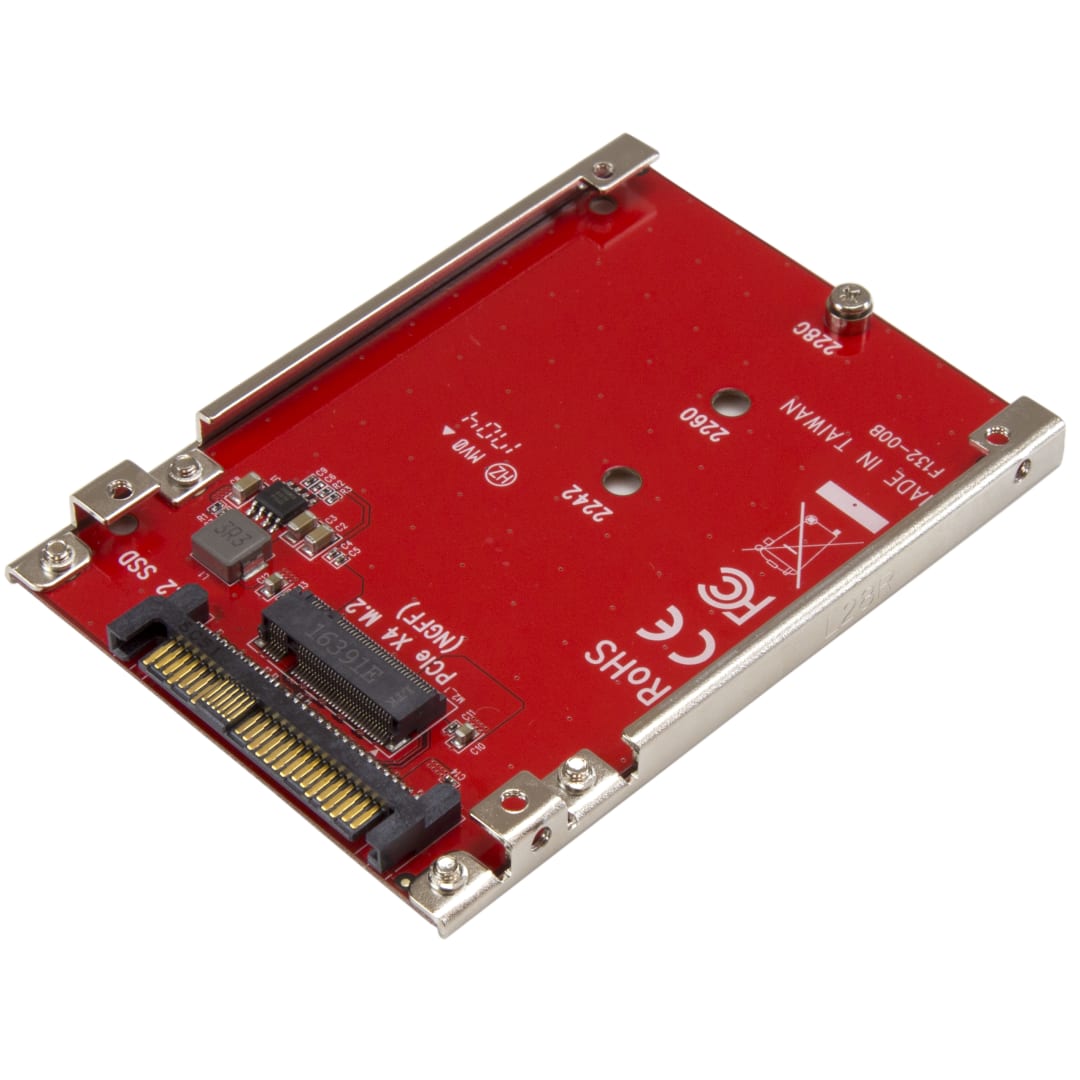 M.2 to U.2 (SFF-8639) Host Converter for M.2 NVMe SSDs