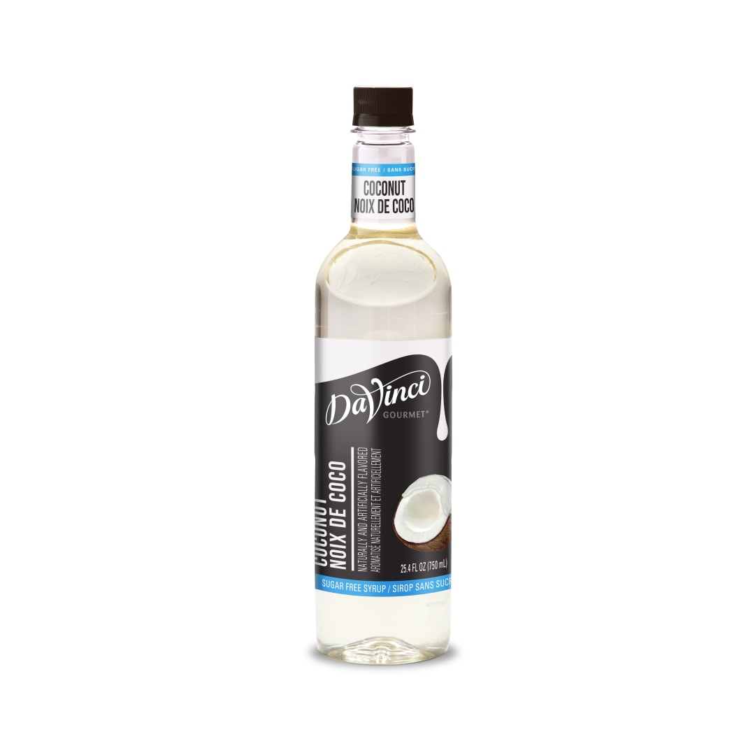 DaVinci Gourmet Sugar Free Coconut Syrup, Plastic Bottle, 4 x 750 mL